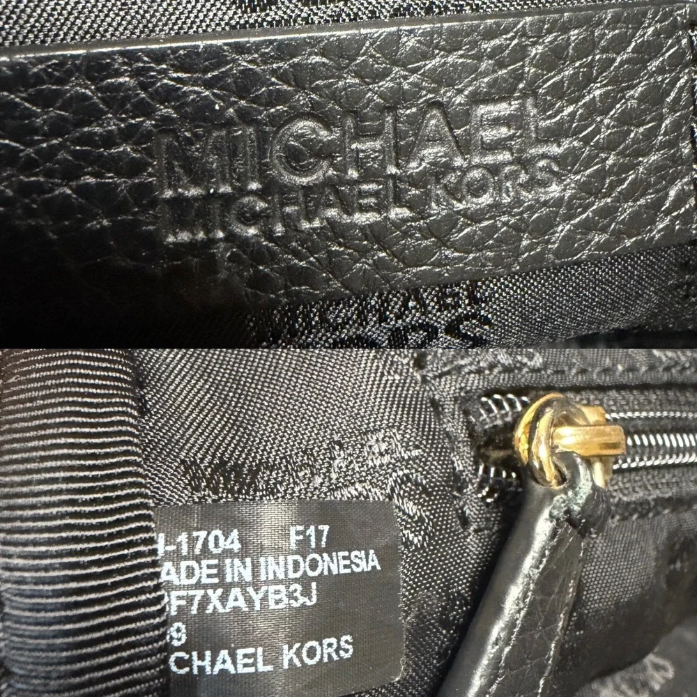Michael Kors Abbey Medium Backpack Monogram Jacquard Beige Black Gold 35F7XAYB3J